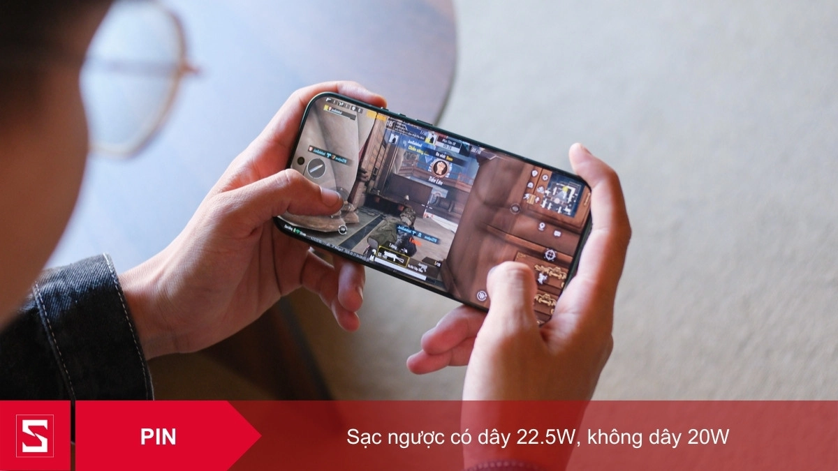 Sạc ngược có dây 22.5W, không dây 20W