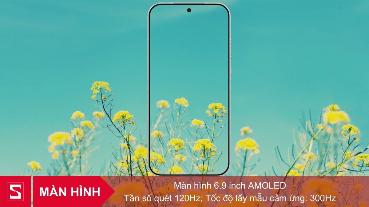 Màn AMOLED 6.9 inch, 120 Hz