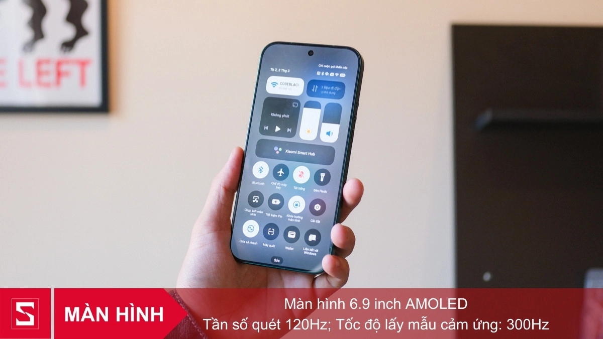 Màn AMOLED 6.9 inch, 120 Hz