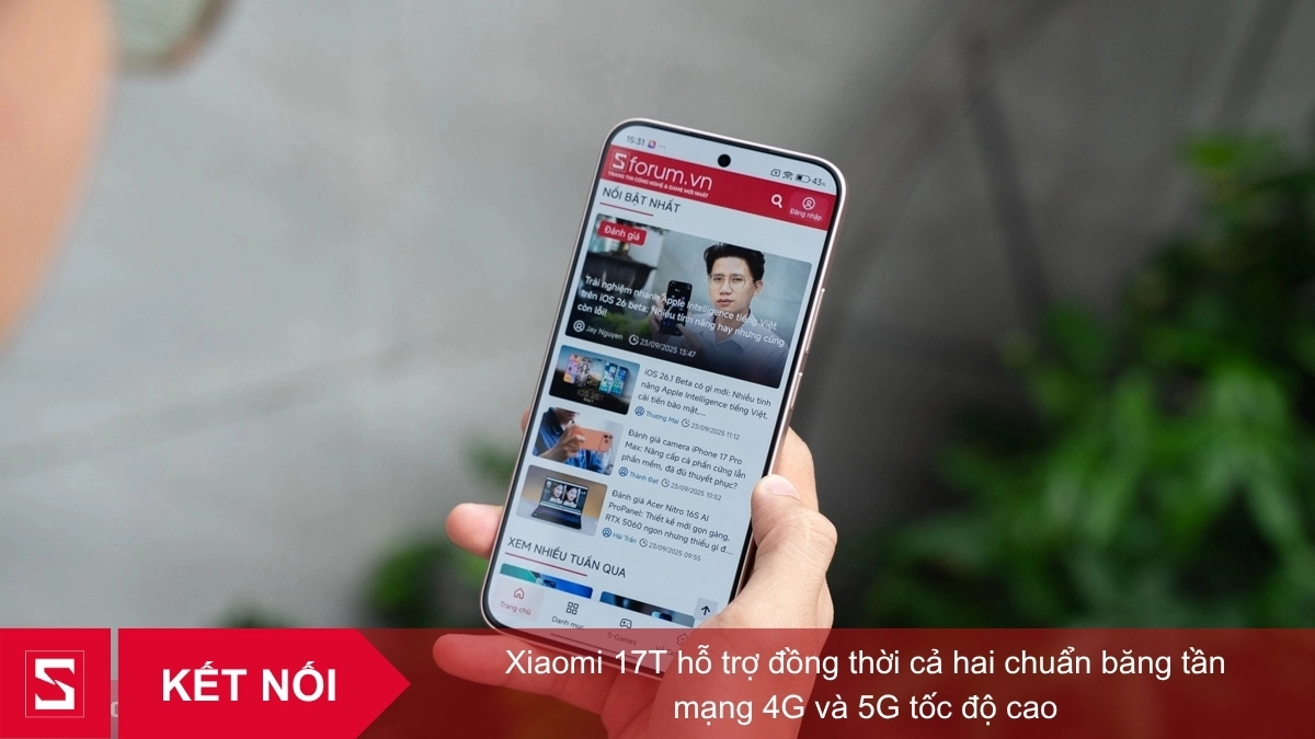 Xiaomi 17T 12GB 512GB hỗ trợ cả 4G và 5G