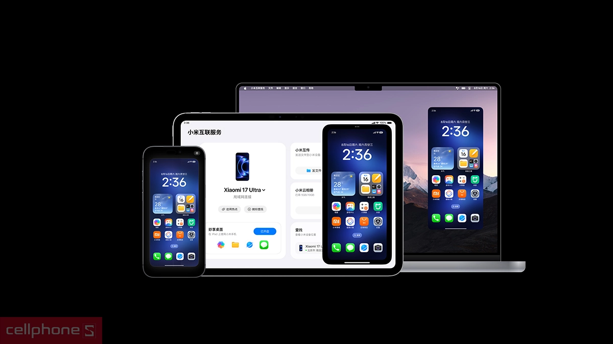 Điện thoại Xiaomi 17 Ultra 5G 16GB 512GB vận hành trên nền tảng Xiaomi HyperOS 3