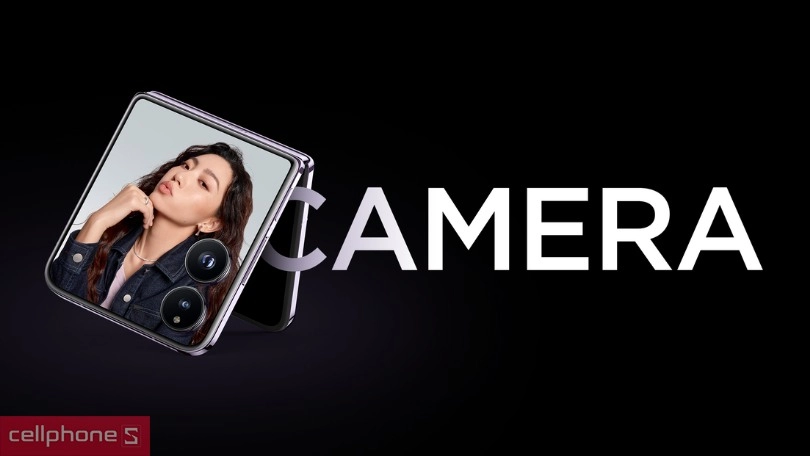 Camera dạng tròn với độ cảm biến lớn, camera selfie kép được đặt ở góc màn hình