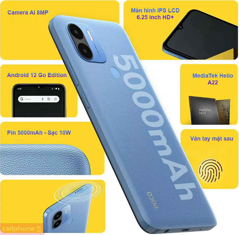 Đánh giá điện thoại Xiaomi POCO C50