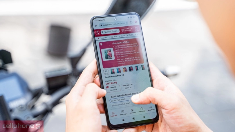 Cấu hình Xiaomi Redmi Note 12 8GB 128GB cũ xước cấn