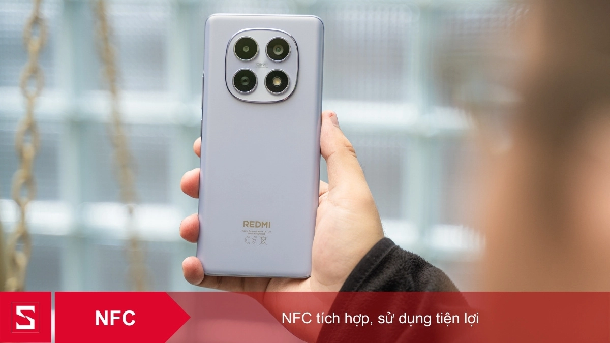 NFC tích hợp trên thân máy Redmi Note 15