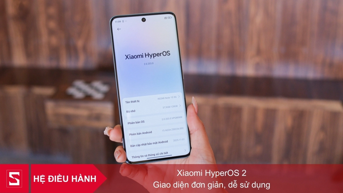 Redmi Note 15 5G vận hành trên nền tảng Xiaomi HyperOS