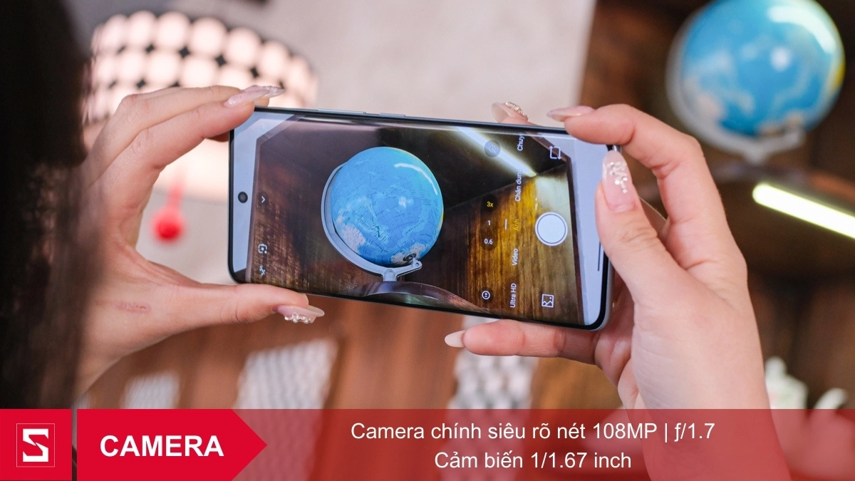 Camera chính 108MP, tele quang học 3x