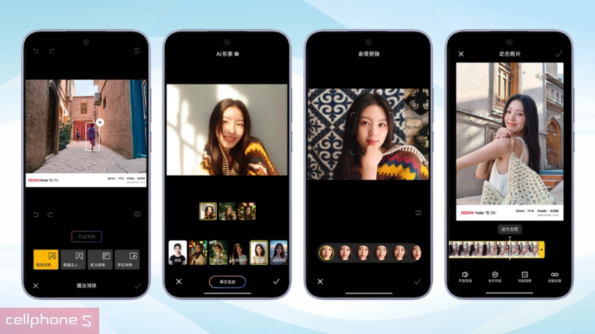 Điện thoại Xiaomi Redmi Note 15 Pro 5G sở hữu CAMERA trước 20MP