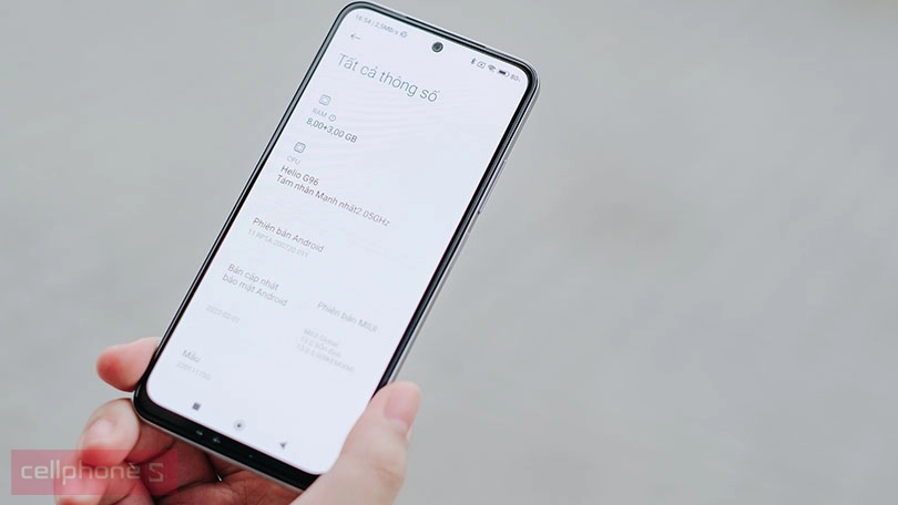Màn hình Redmi Note 11S sử dụng tấm nền AMOLED