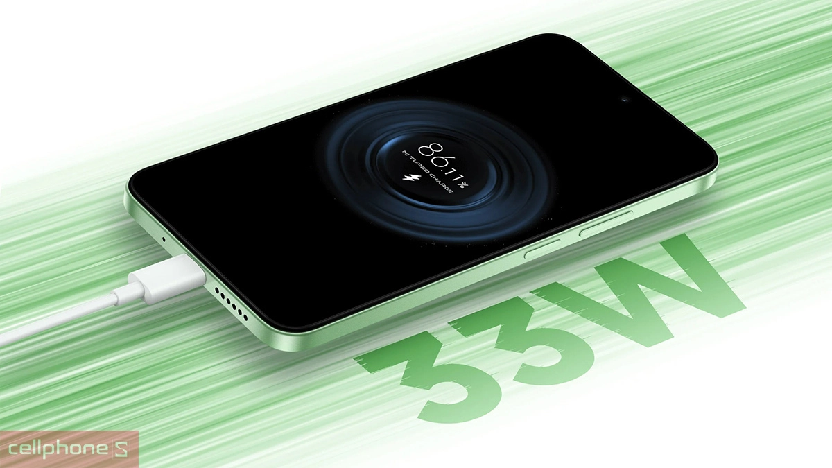 Sạc nhanh 33W rút ngắn đáng kể thời gian chờ