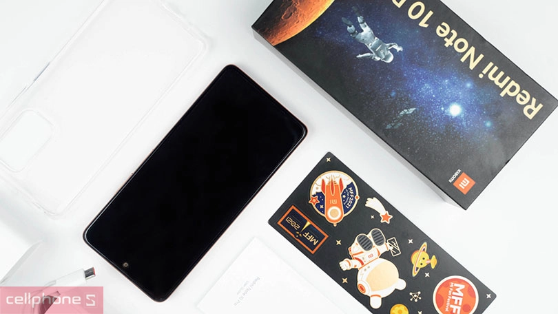 Mặt lưng logo Mi Bunny, vỏ hộp cảm hứng từ vụ trụ