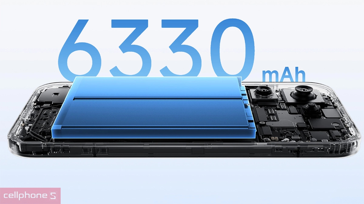 Viên pin dung lượng 6330mAh ở Xiaomi 17 5G 12GB 512GB 