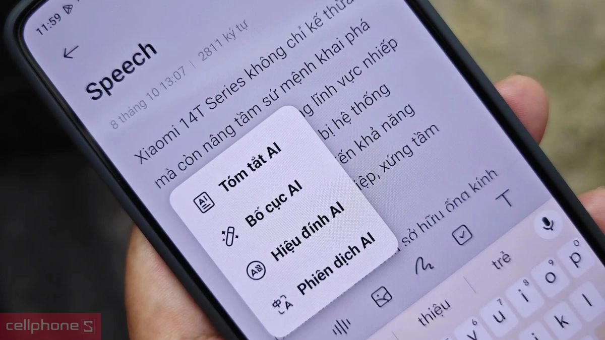 Trợ lý AI ghi chú và tóm tắt