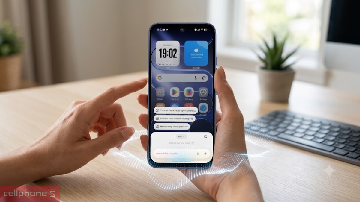 TECNO Spark 50 tích hợp trợ lý Ella hỗ trợ điều khiển bằng giọng nói