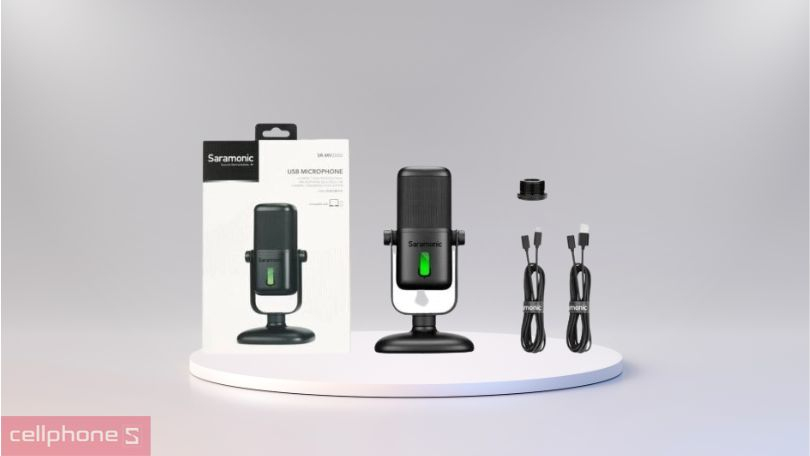 Microphone thu âm Saramonic có dây SR-MV2000W - Thu âm tiện lợi, điều chỉnh dễ dàng 