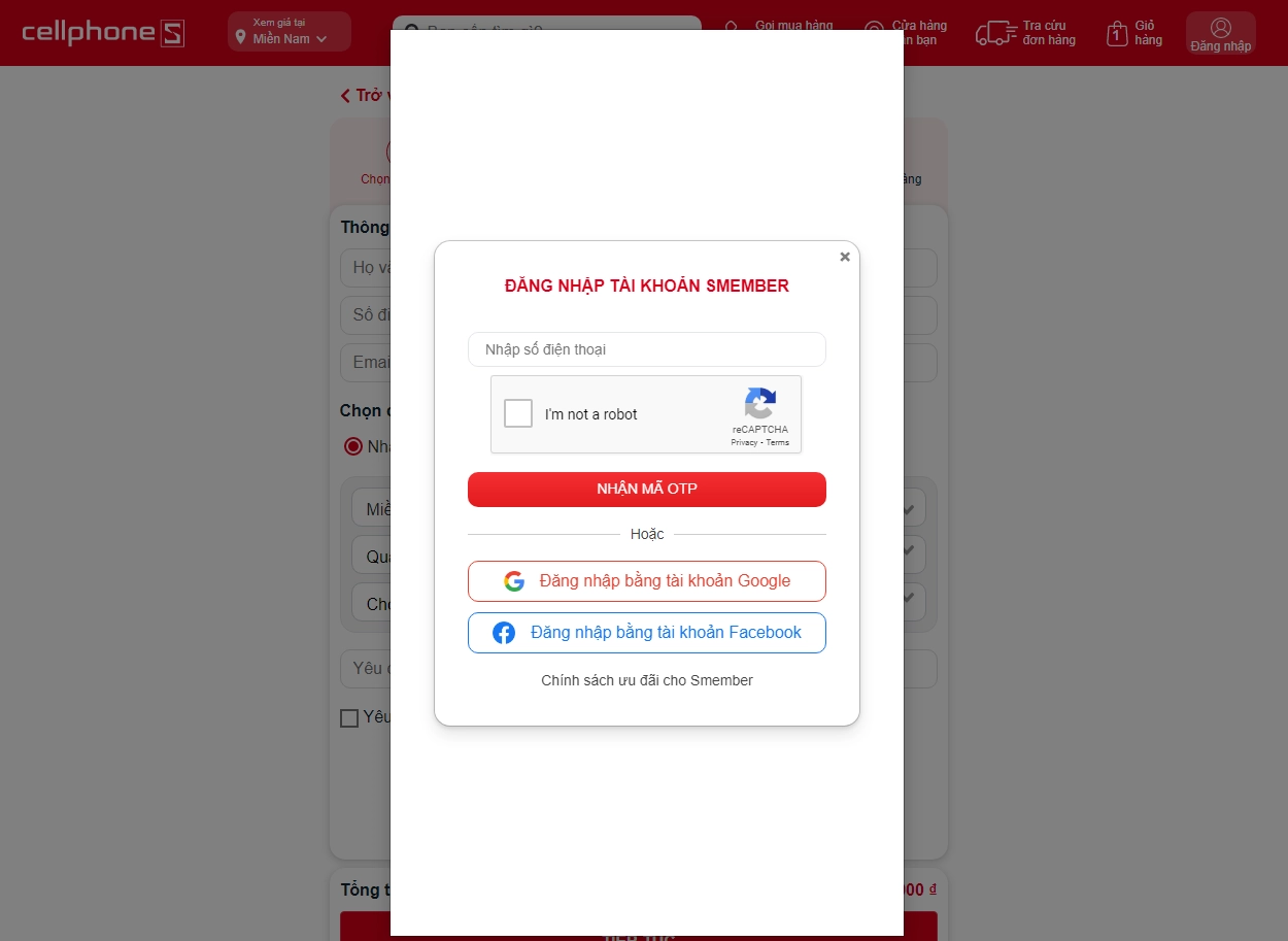 Đăng nhập tài khoản