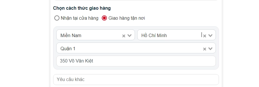 Giao hàng tận nơi