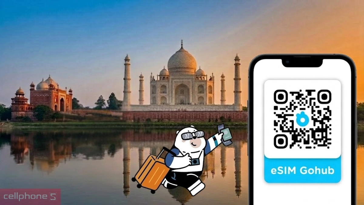 Chia sẻ data với eSIM du lịch Gohub Ấn Độ 2GB 7 ngày