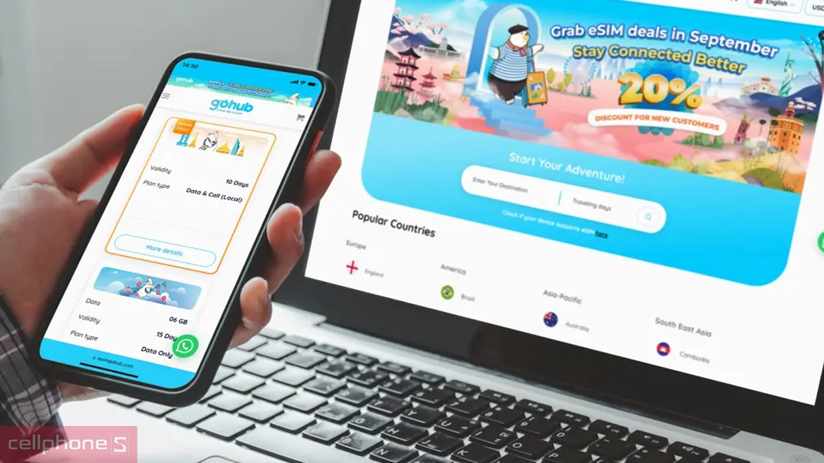 Dung lượng khủng eSim du lịch Gohub Nhật Bản UN100GB 10 ngày