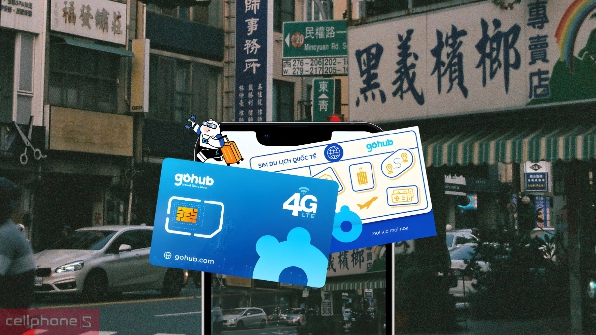 Chia sẻ kết nối với eSIM du lịch Gohub Taiwan 2GB 5 ngày