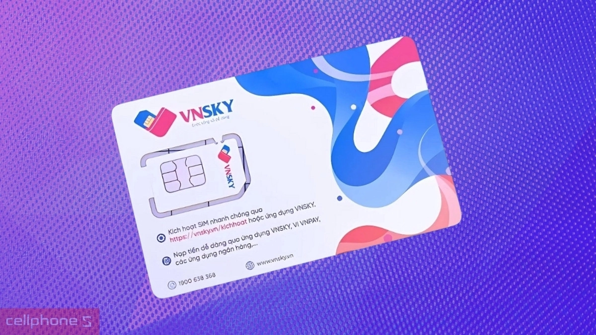 Hỗ trợ công nghệ eSIM Sim 5G VNSKY 5G79 3GB/ngày Free 1 tháng