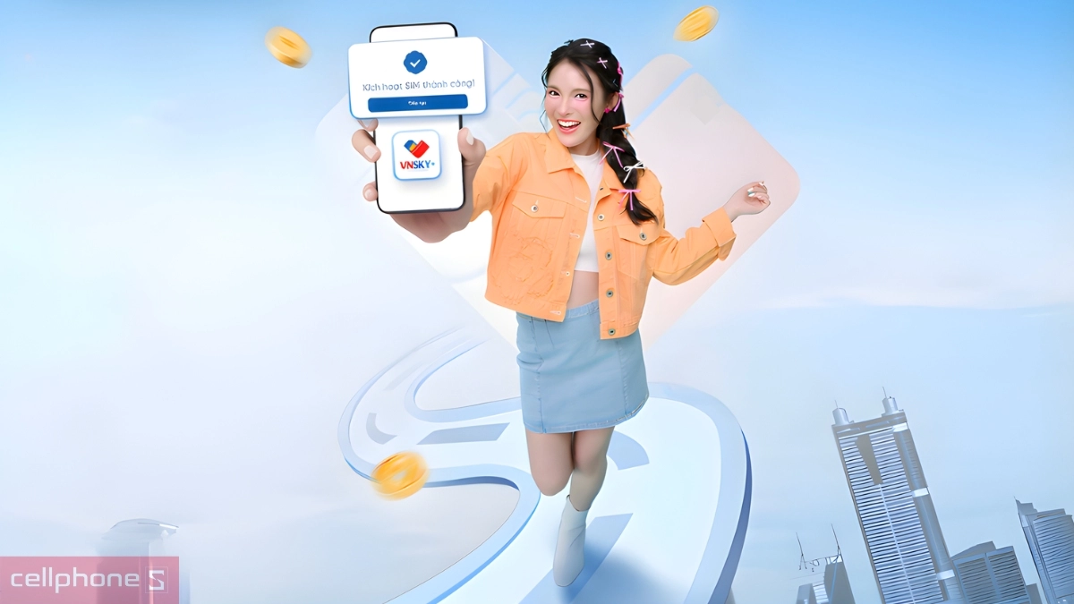 Hỗ trợ eSIM Sim 5G VNSKY 5G89C 3GB ngày Free 1 tháng
