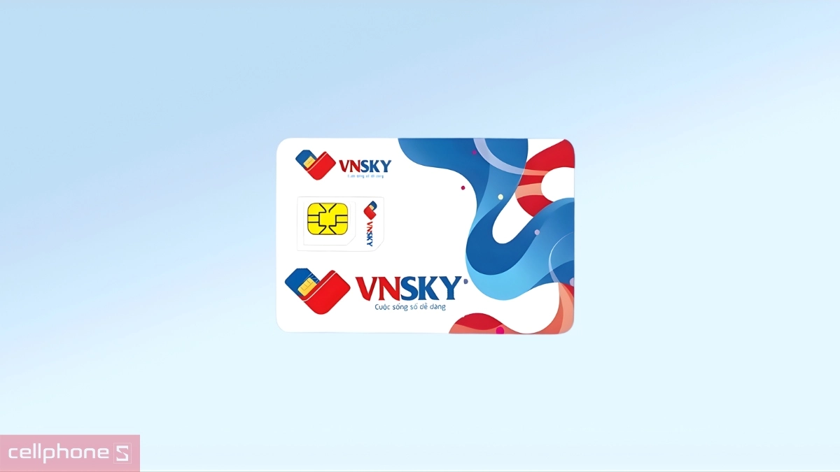 công nghệ eSIM Sim 5G VNSKY 5G99 4GB/Ngày Free 1 tháng