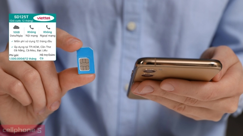 Chi phí Sim 4G Viettel 12SD125T 10GB/ngày