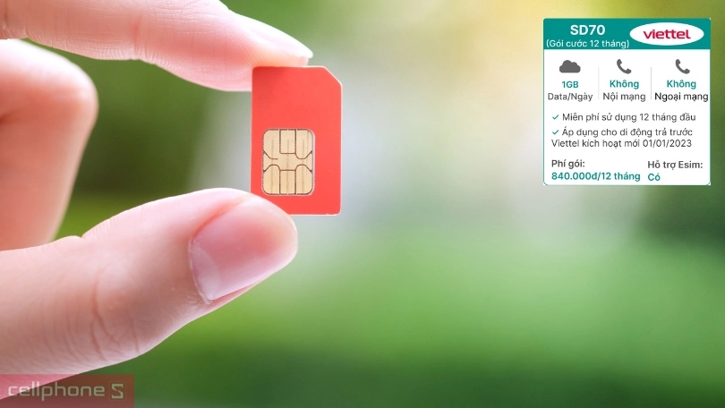 Hỗ trợ eSIM linh hoạt, tiện lợi