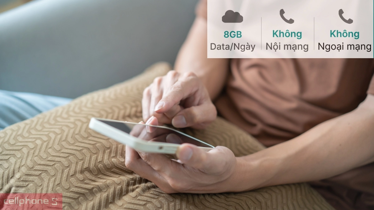 Dung lượng Sim 5G Viettel 12T5G150N_SUB 8GB/ngày (chỉ có eSim)