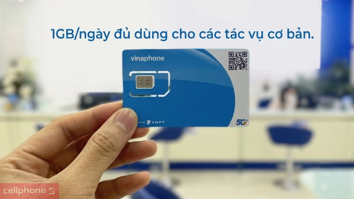 Sim Vinaphone 1GB mỗi ngày đáp ứng nhu cầu lướt web và sử dụng Internet cơ bản