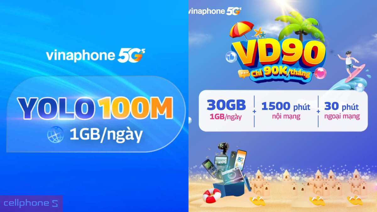 Các gói Sim Vinaphone 1GB mỗi ngày với nhiều ưu đãi data và gọi thoại