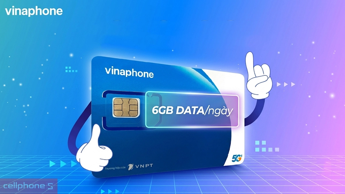 Sim Vinaphone 6GB mỗi ngày đáp ứng nhu cầu truy cập Internet cường độ cao