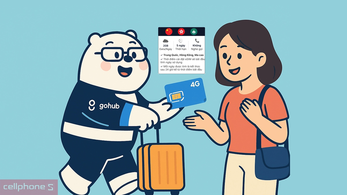 Thời gian sử dụng linh hoạt trong 5 ngày