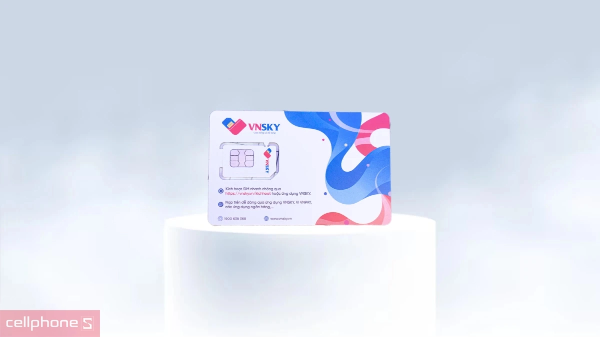 Khả năng hỗ trợ eSim của SIM 5G VNSKY 5G89 5GB/Ngày