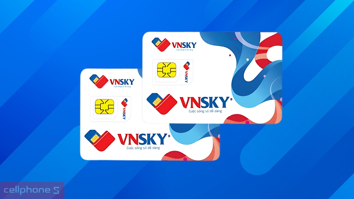 Khả năng hỗ trợ eSim của Sim 5G VNSKY 5G99 6GB/ngày