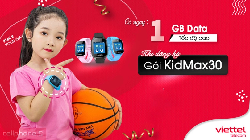 Sim 4G Viettel KIDMAX30 - Sim hỗ trợ nghe gọi và truy cập mạng thoải mái 