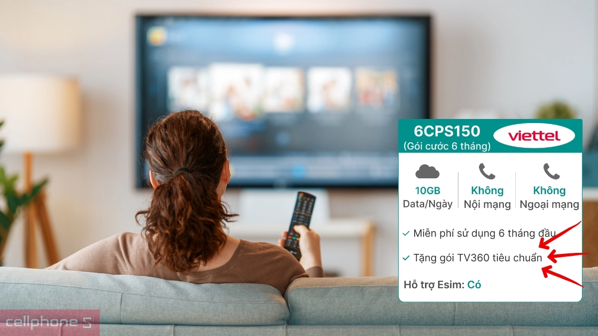 Miễn phí dung lượng khi dùng gói TV360 tiêu chuẩn