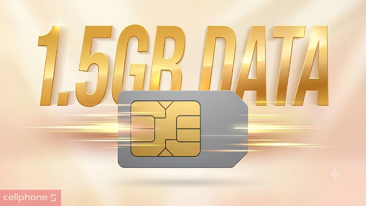 Dung lượng 1.5GB DATA mỗi ngày của SIM trả sau Viettel 4G V120K 1.5GB/ngày đóng phí 1 tháng