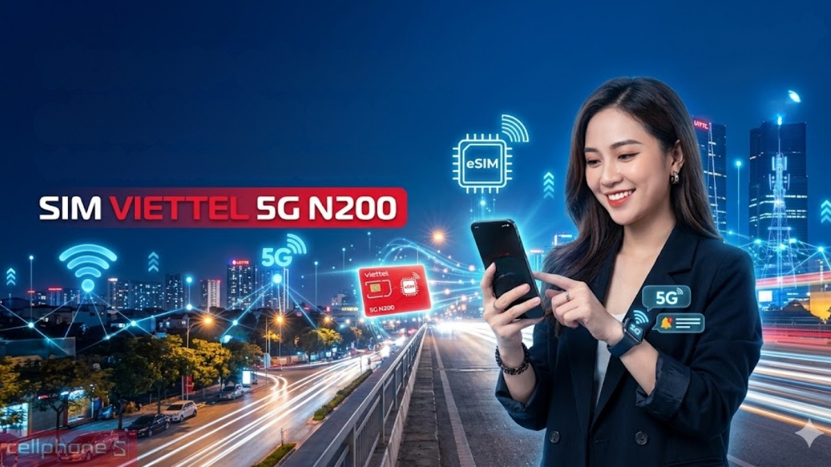 Công nghệ eSIM linh hoạt trên Sim Viettel 5G N200