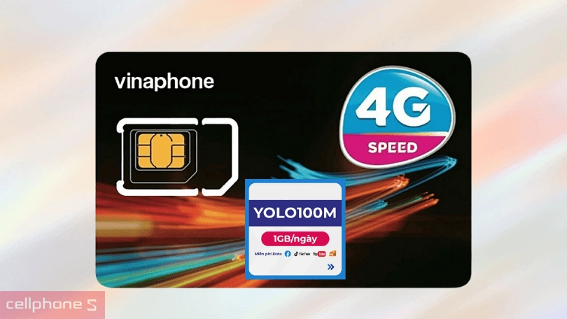 Sim 4G Vinaphone 3YOLO100 1GB/ngày- Tốc độ truy cập mạng nhanh, nhiều ưu đãi hấp dẫn đi kèm