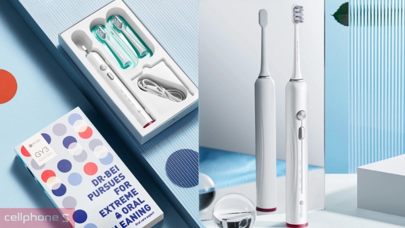 Bàn chải điện DR.BEI Sonic GY3 - Làm trắng, sạch răng với 4 chế độ thông minh