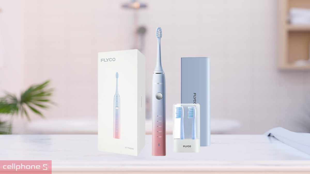 Bàn chải điện Flyco ứng dụng công nghệ Sonic