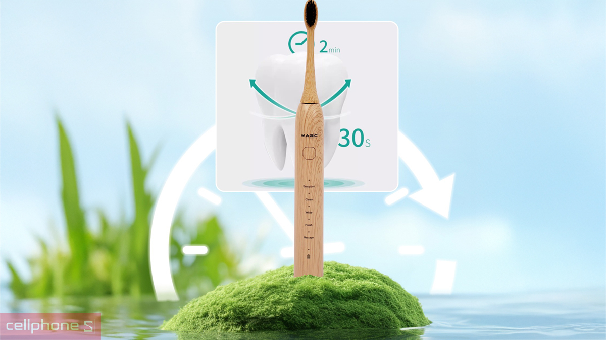 Bàn chải Magic B-24 được trang bị bộ hẹn giờ chải răng khoa học
