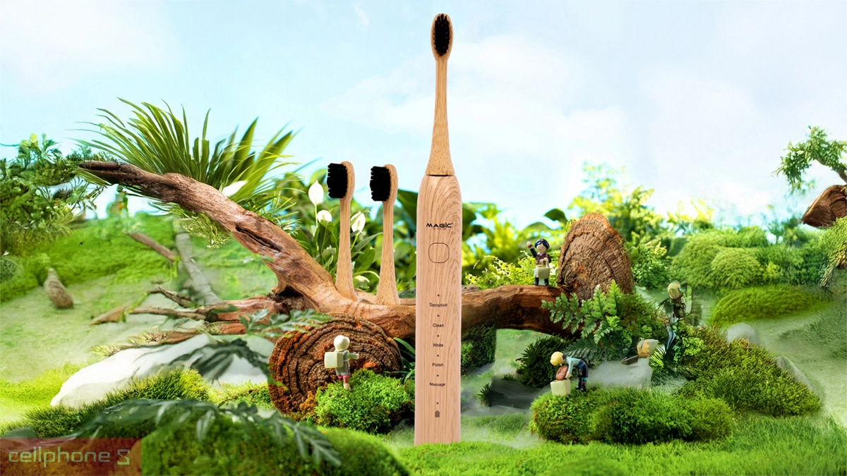 Bàn chải điện Magic B-24 gây ấn tượng với thiết kế thân máy nhỏ gọn