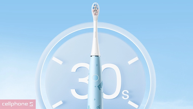 Bàn chải điện trẻ em Oclean Kids - Tính năng hẹn giờ tắt