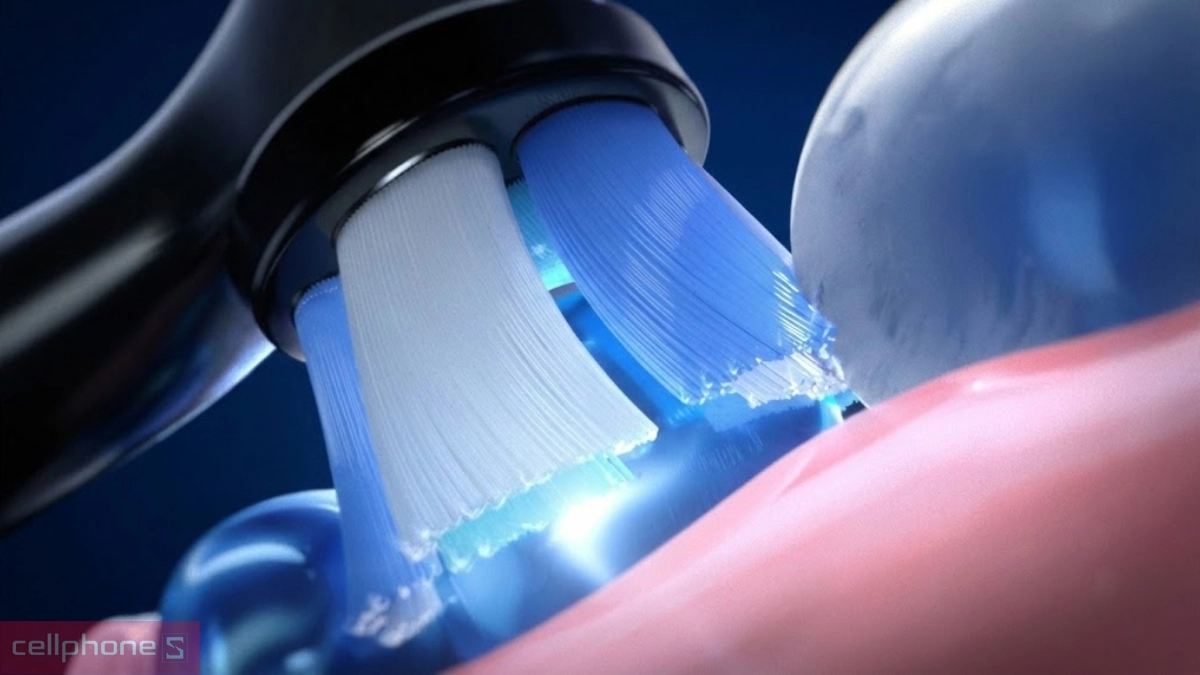 Thiết kế đầu bàn chải CrossAction