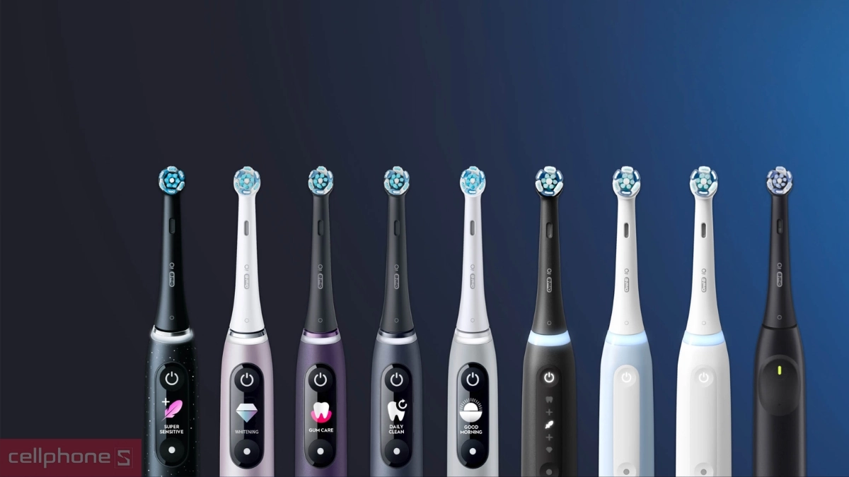 Bảng thông số kỹ thuật của bàn chải điện Oral-B