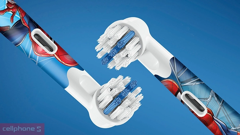 Khả năng làm sạch và chức năng hẹn giờ của bàn chải điện Oral-B Vitality D12 Spiderman