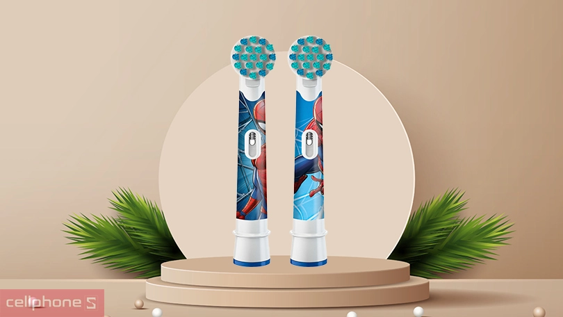 Dung lượng pin và thiết kế của bàn chải điện Oral-B Vitality D12 Spiderman